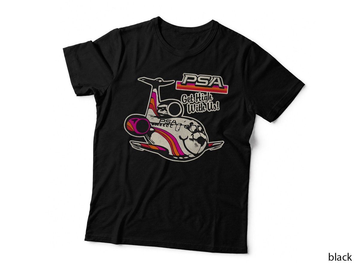 Defunct PSA Airlines Get High 70s 80s Pacific  California T-Shirt