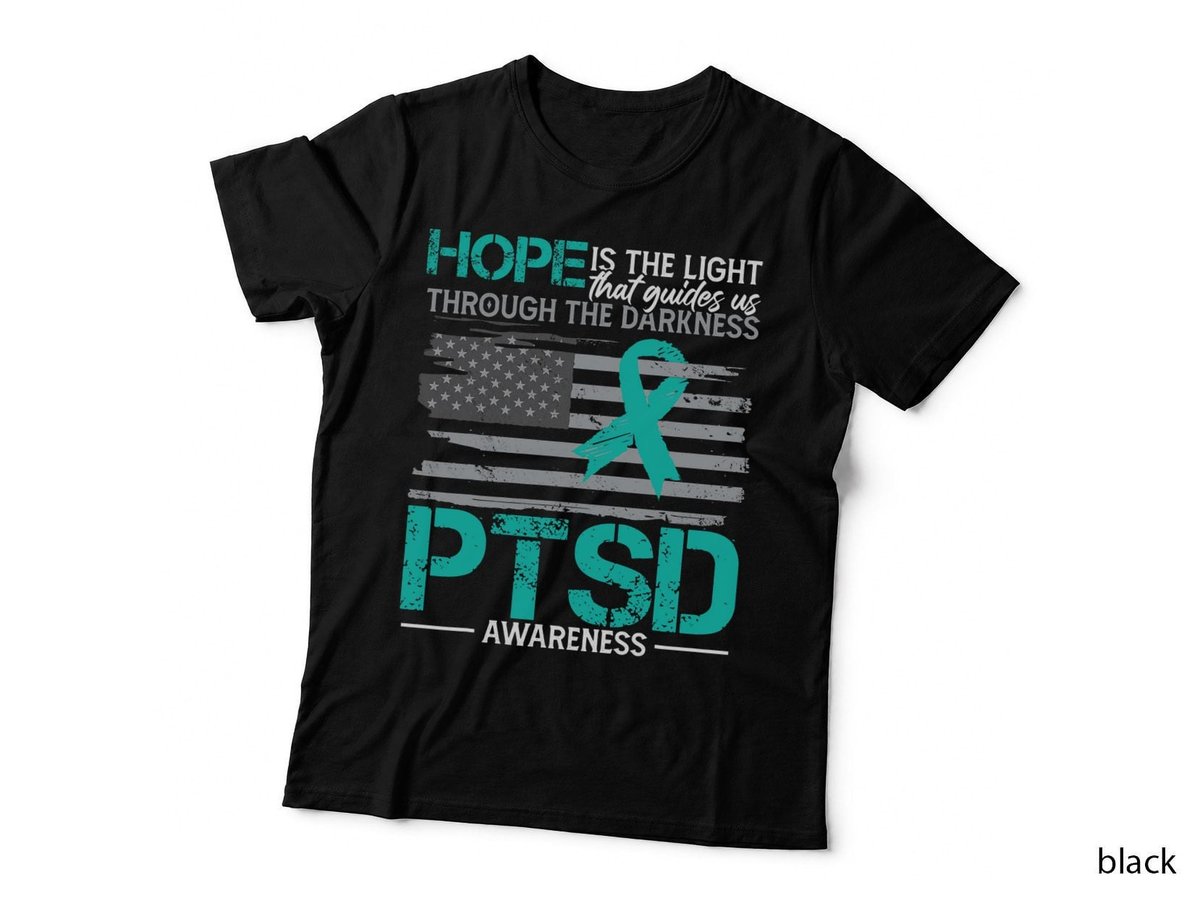 PTSD Awareness T-Shirt, American Flag Support, Veterans Pride