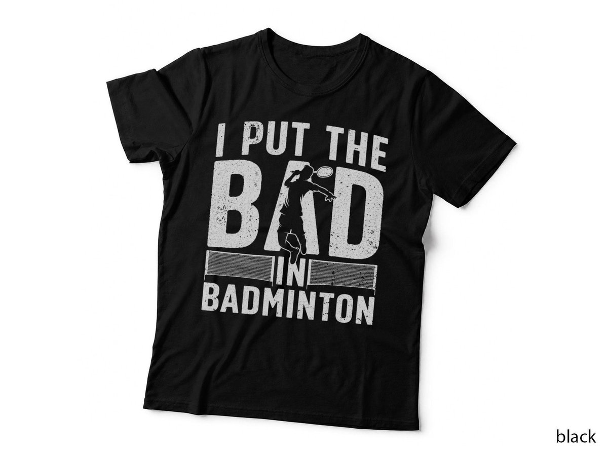 Funny Badminton Art For Men Women Shuttlecock Sport Player T-Shirt