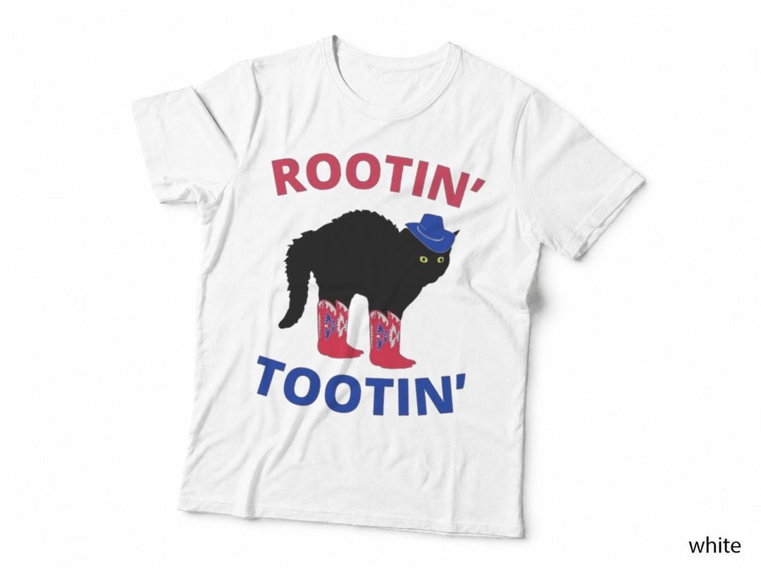 Rootin' Tootin' Cat T-Shirt, Country Western Style, Pet Lover Apparel