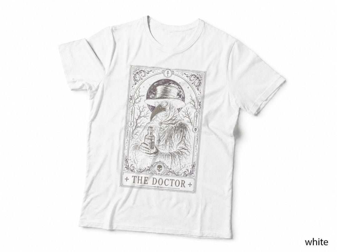 The Doctor Plague Tarot Occult Gothic Dark Academia Halloween T-Shirt Hoodie