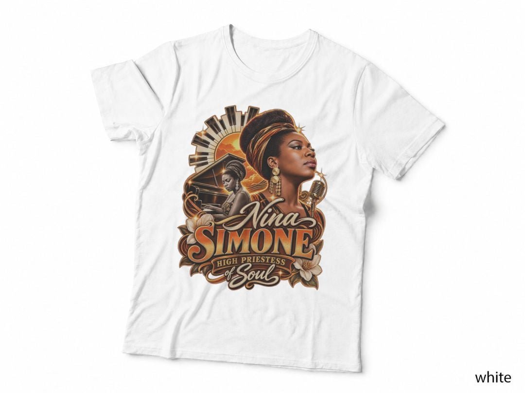 Nina Simone High Priestess Of Soul Jazz Piano Burnt Orange T-Shirt Hoodie