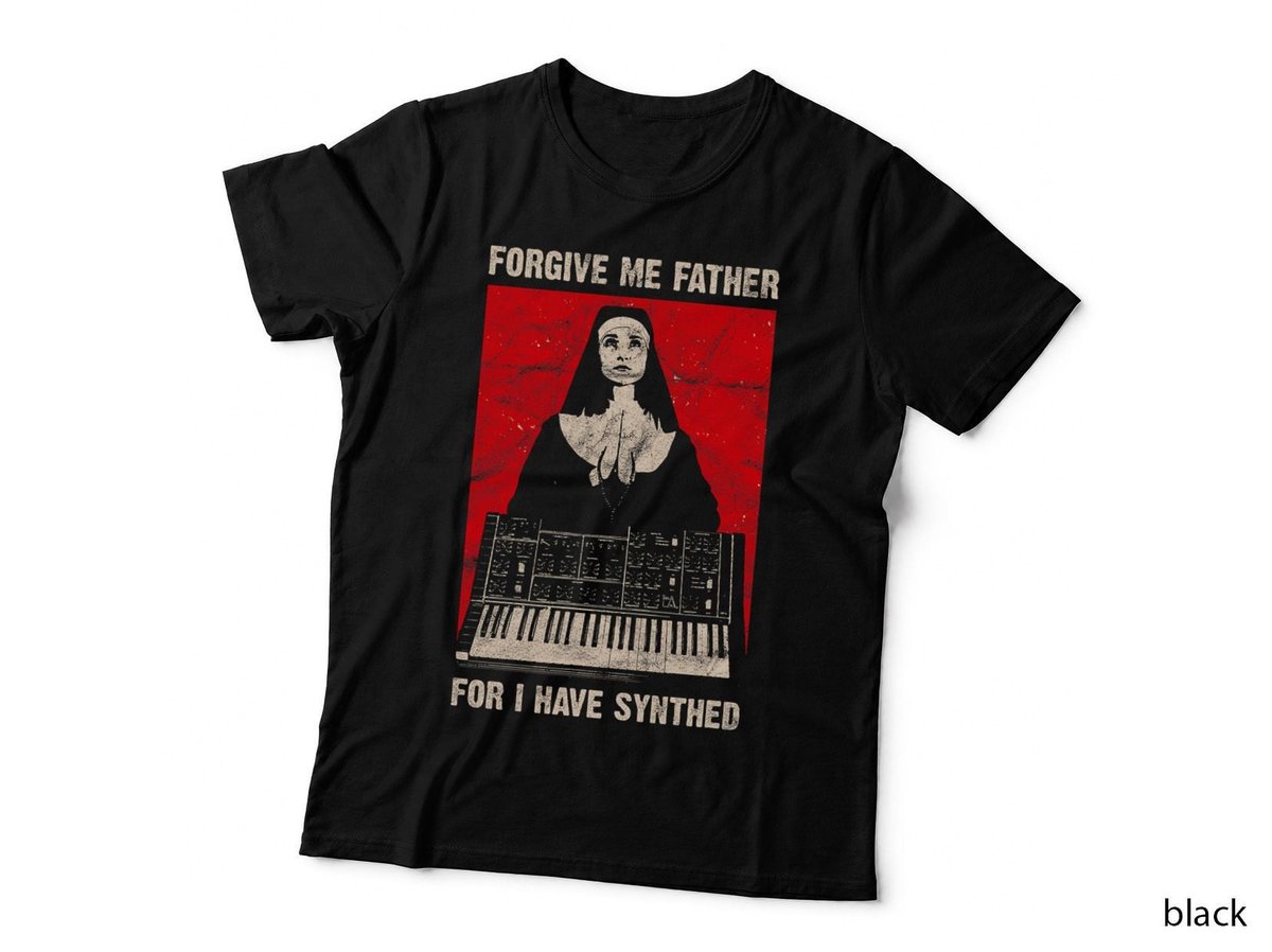 Synthesizer Vintage Analog Synth Retro ADSR Gear VCO Nun T-Shirt