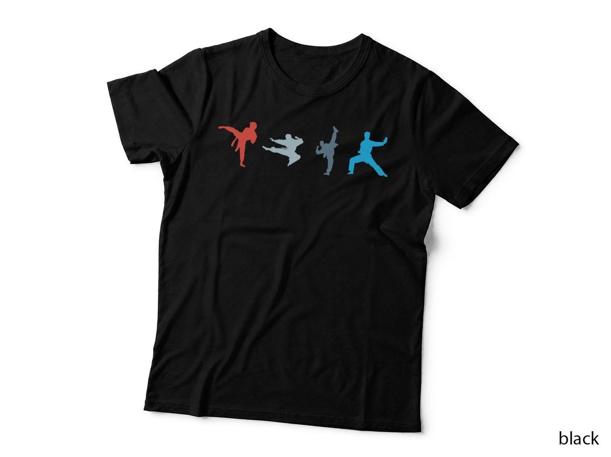 Retro Martial Art Black Belt Athlete Japanese Sport Karate T-Shirt