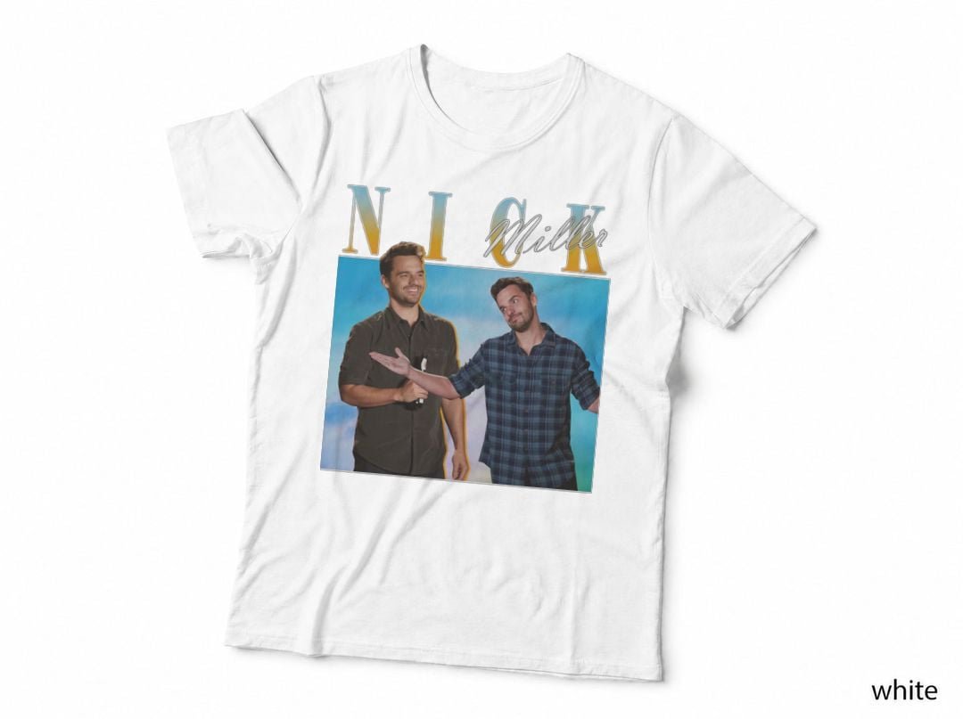 Nick Miller T-Shirt, Movie Actor Collage, Pop Culture Fan Gift