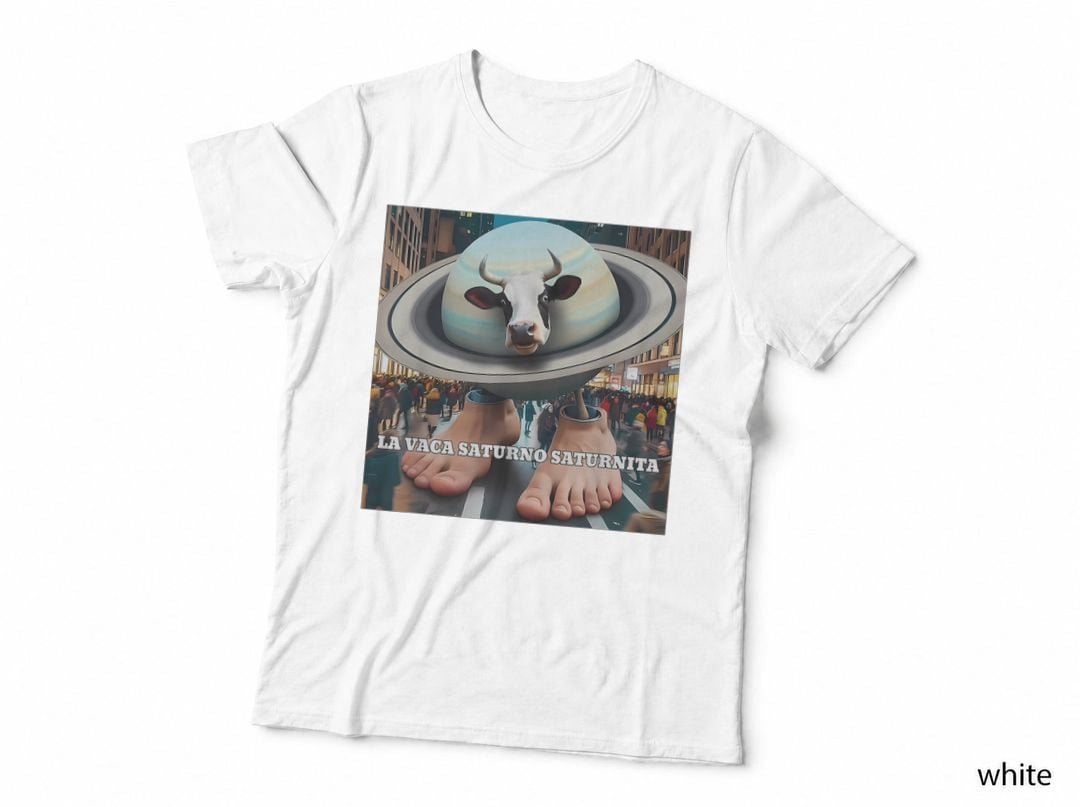 La Vacca Saturno Saturnita Cow Meme T-Shirt