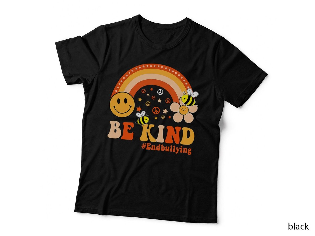 Bee Kind Unity Day Orange Anti-Bullying Kindness Retro T-Shirt