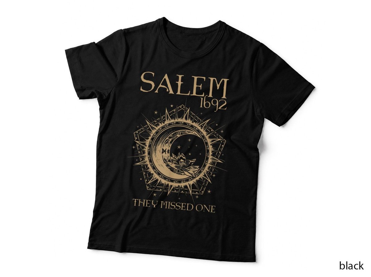 Salem 1692 Witch Trials T-Shirt, Occult Gothic Style