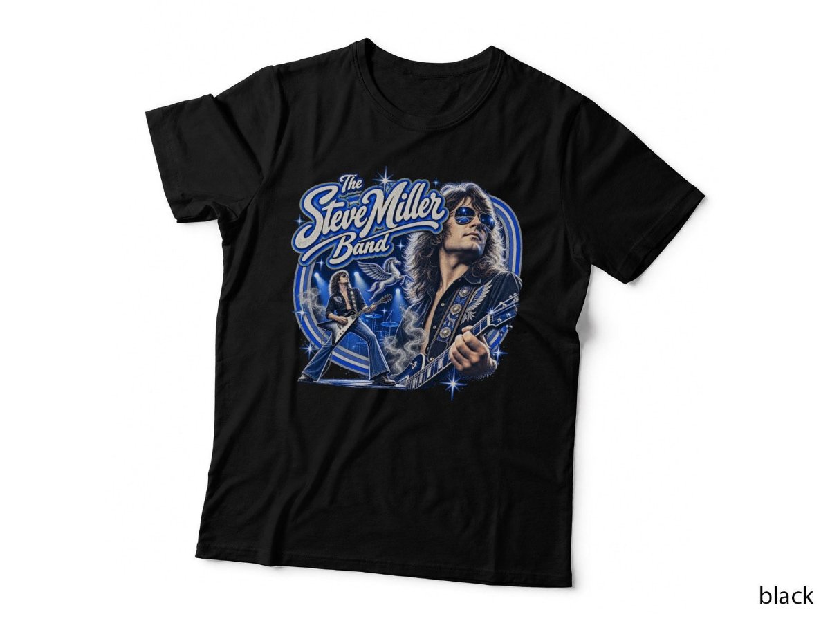 The Steve Miller Band Vintage Rock T-Shirt, 70s Guitar Music Concert Hoodie