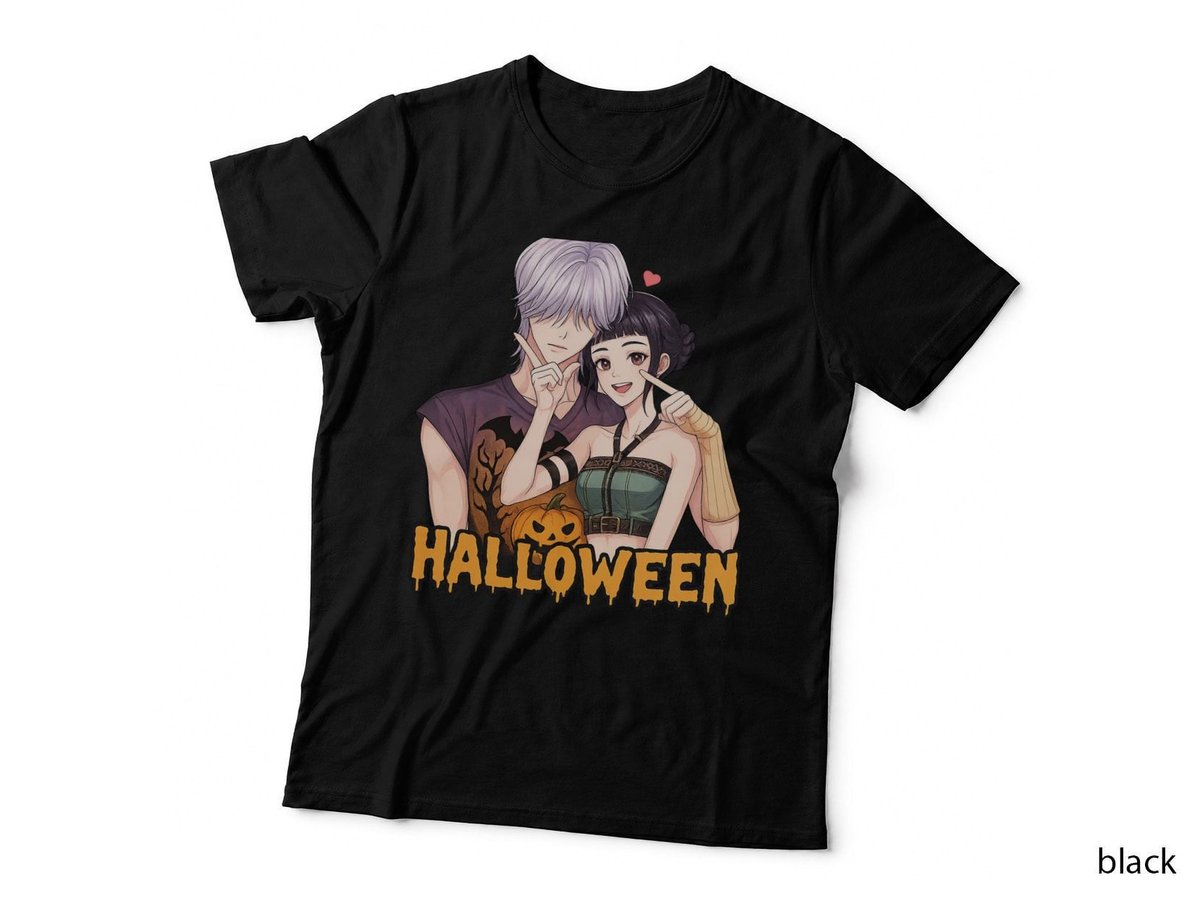 Halloween Couple Costume T-Shirt, Spooky Love Theme, Fall Festival Fashion