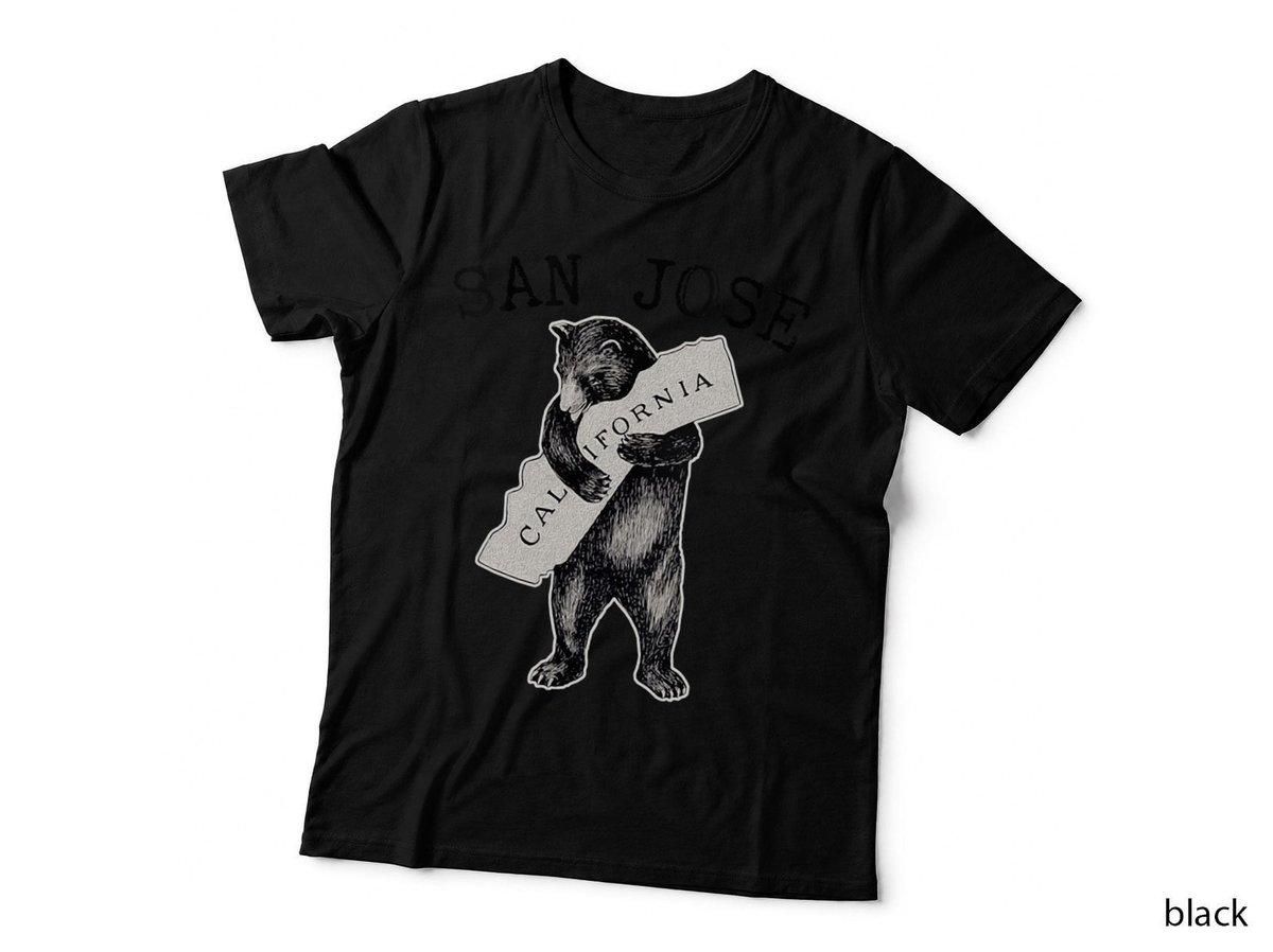 Womens Retro I Love California Shirt Art-Vintage Cali Bear San Jose V-Neck
