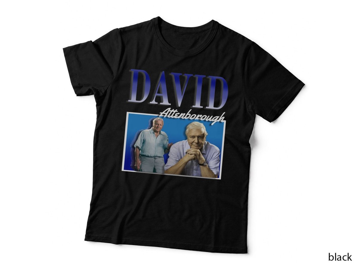 David Attenborough T-Shirt, Vintage 90s Retro Homage, Nature Fan