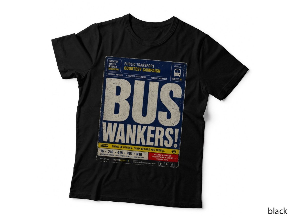 The Inbetweeners Bus Wankers T-Shirt, British Sitcom Comedy Halftone Hoodie