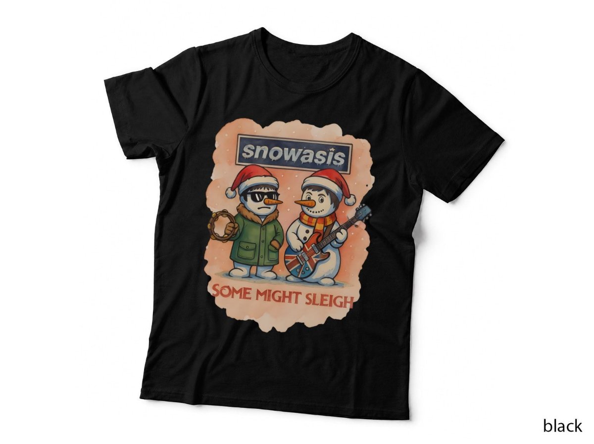 Snowasis T-Shirt, Funny Rock Band Christmas Jumper Some Might Sleigh Hoodie
