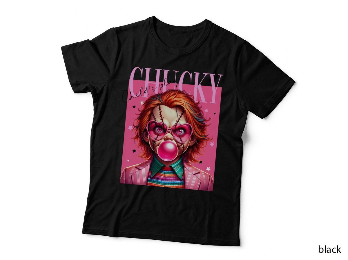 Chucky Bubblegum Pop T-Shirt, Retro Horror Style, Halloween Costume