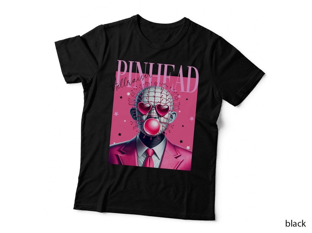 Pinhead Hellraiser Bubblegum T-Shirt, Retro Horror Style