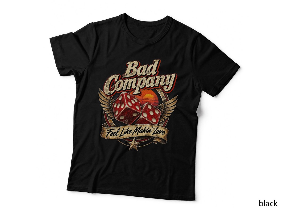 Bad Company Feel Like Makin' Love Vintage Rock Distressed Print Retro T-Shirt