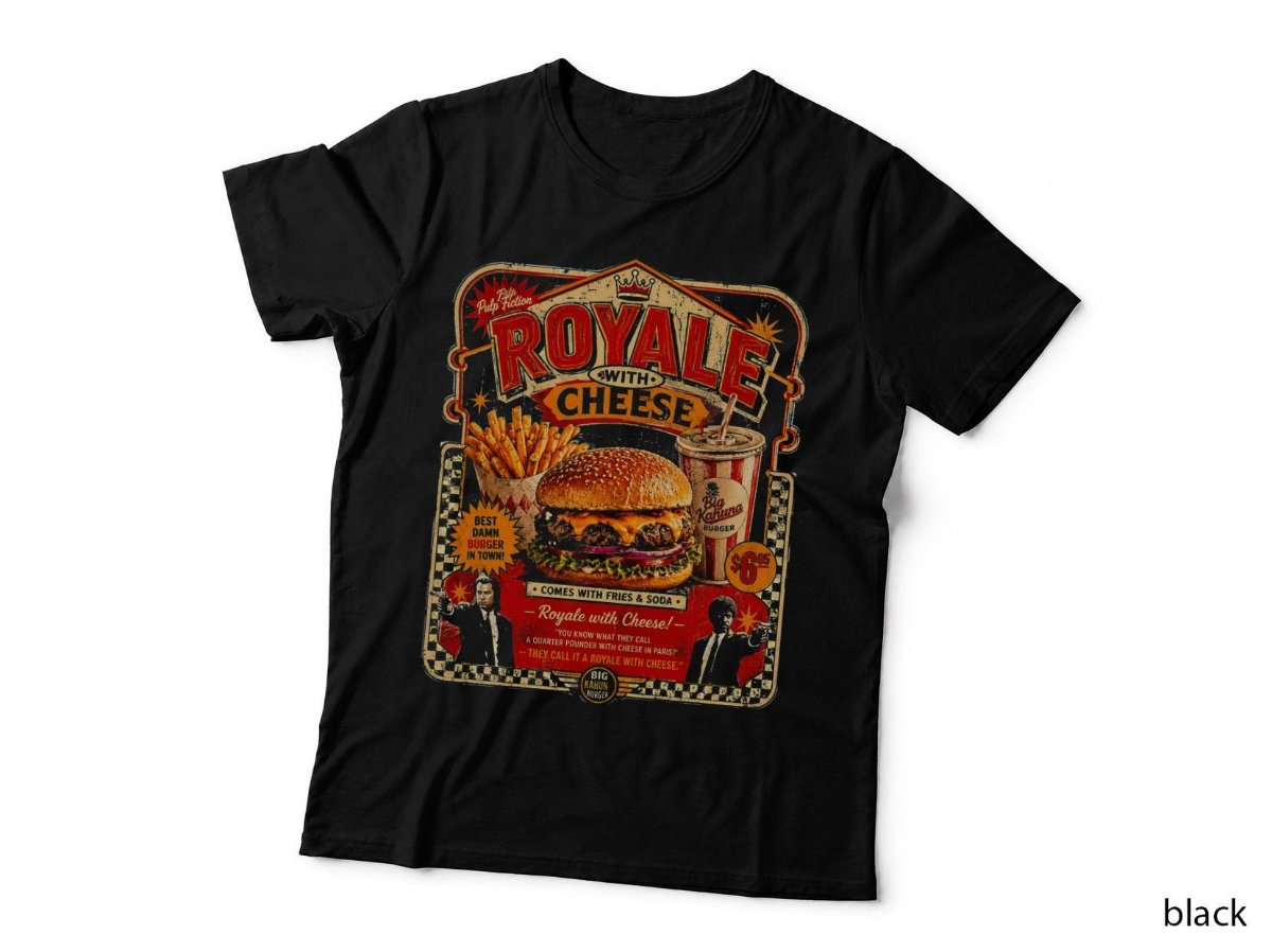 Pulp Fiction Diner Menu Royale With Cheese Vintage Movie Halftone Hoodie