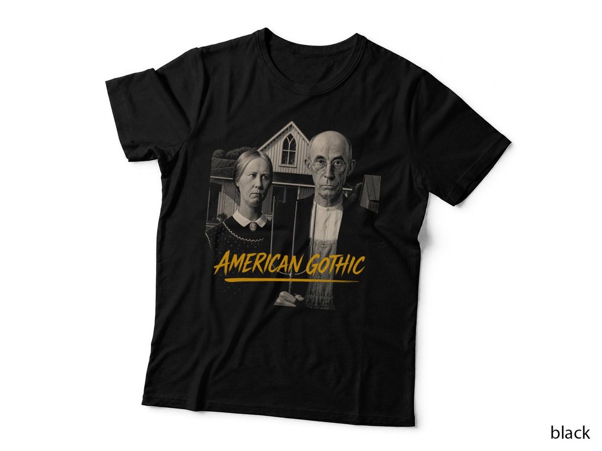 American Gothic Zombie Farmers Funny Horror Parody Halloween T-Shirt Hoodie