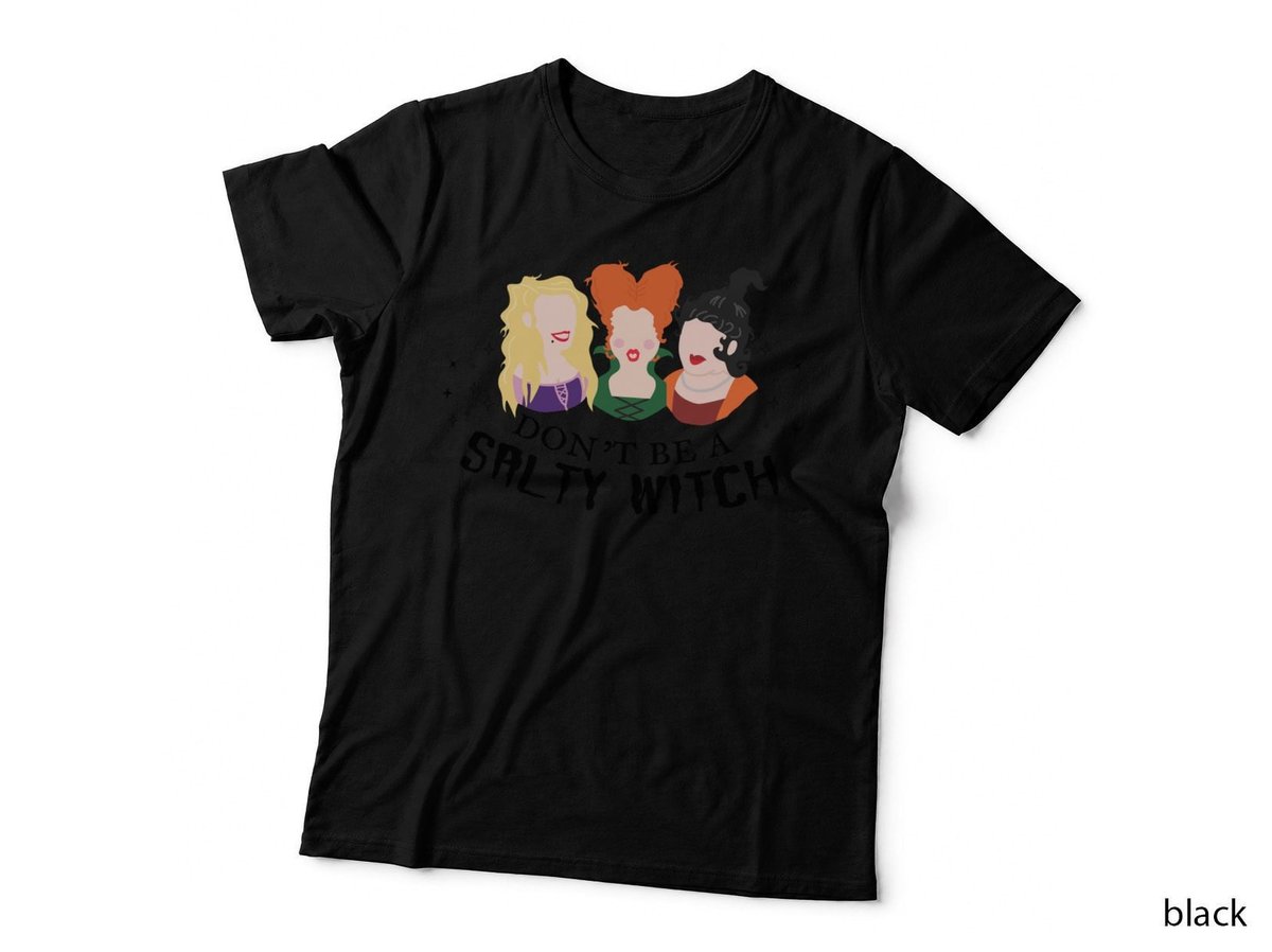 Salty Witch Sanderson Sisters T-Shirt, Halloween Quotes Typography