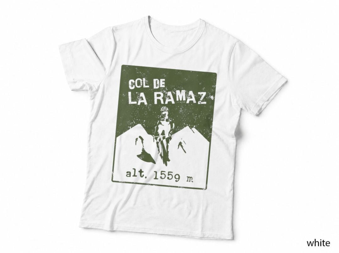Womens Col De La Ramaz Cycling Bike Souvenir T-Shirt