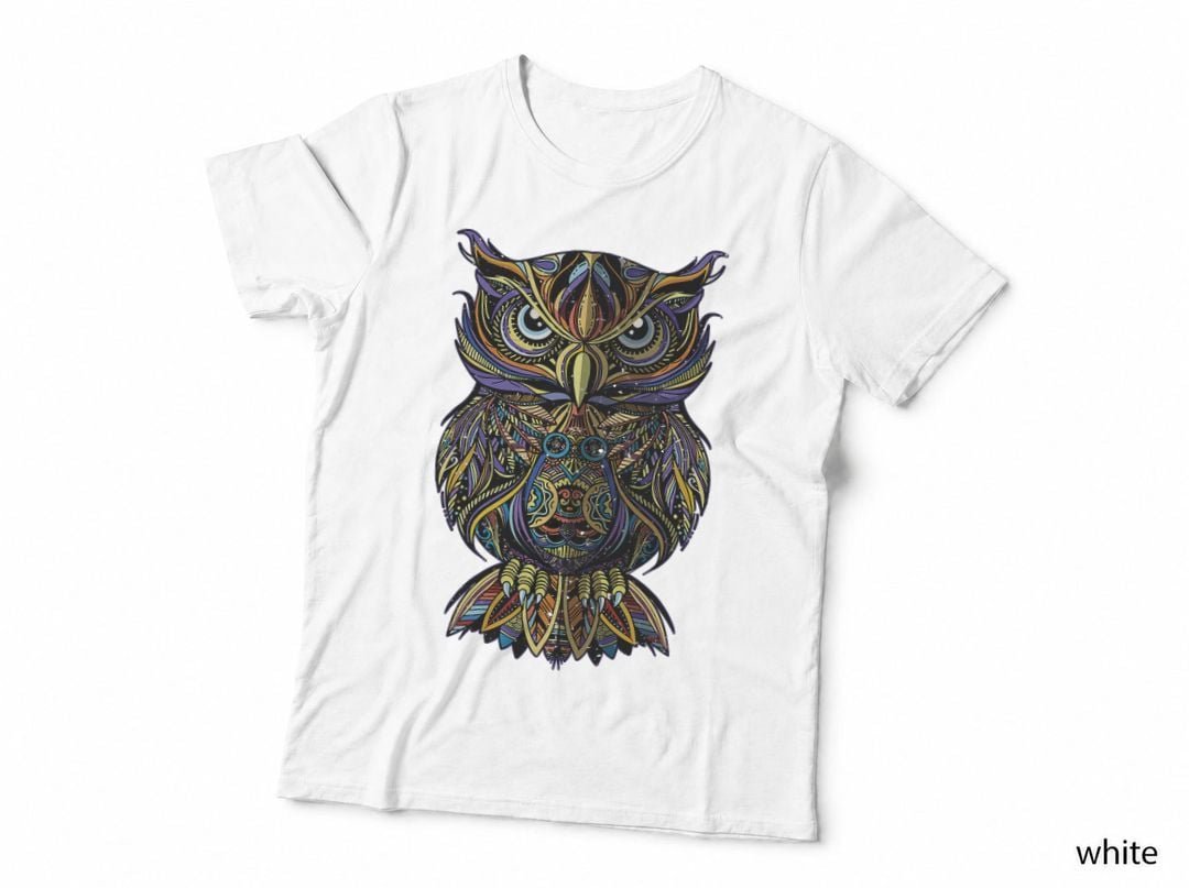 Cool Geometric Owl Unique Avian Architecture Owl Art T-Shirt