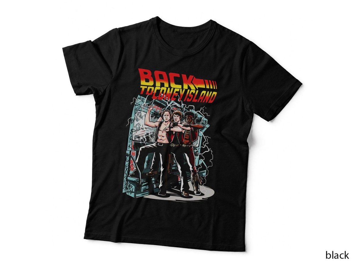 The Warriors Back To Coney Island T-Shirt, BTTF Parody Fan Art, 70s Film