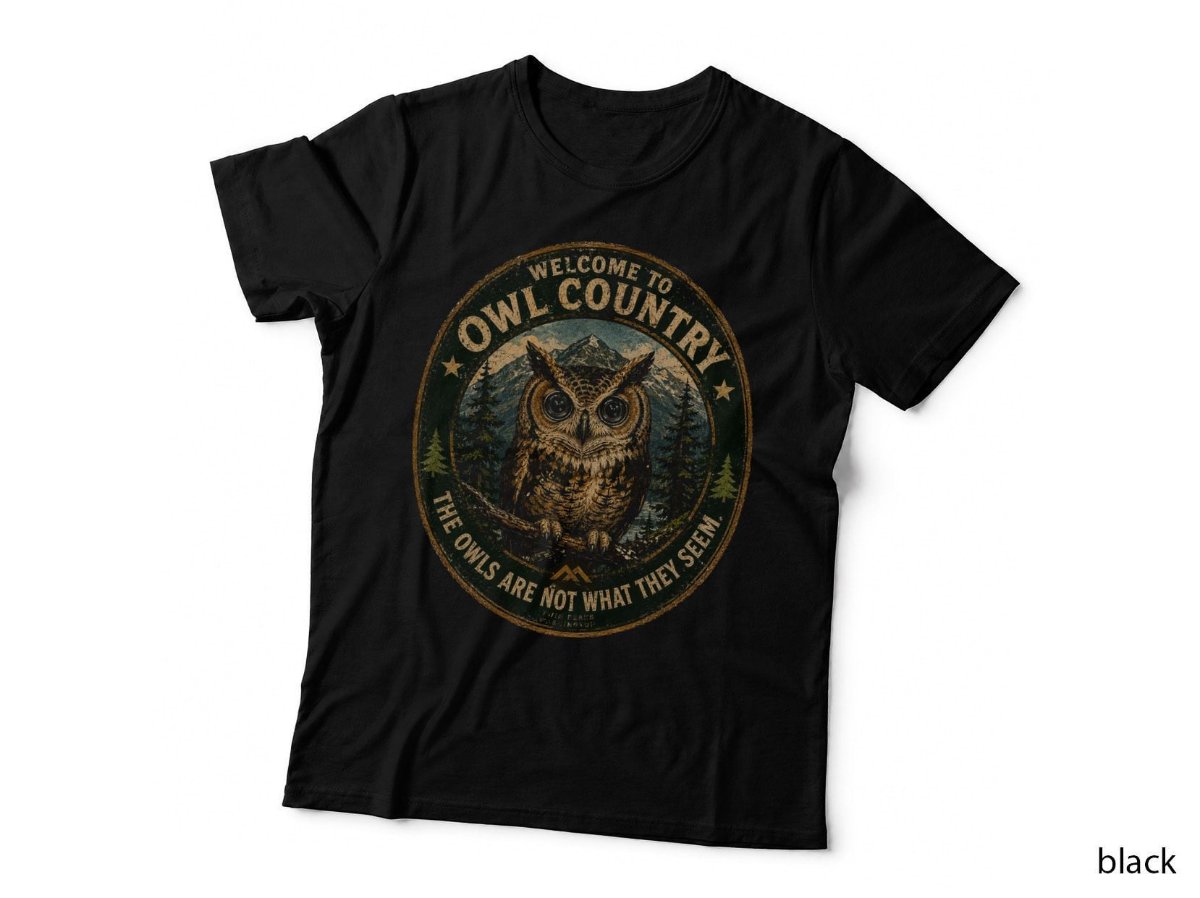 Twin Peaks Owls Are Not What They Seem T-Shirt, Mystery TV Halftone Hoodie