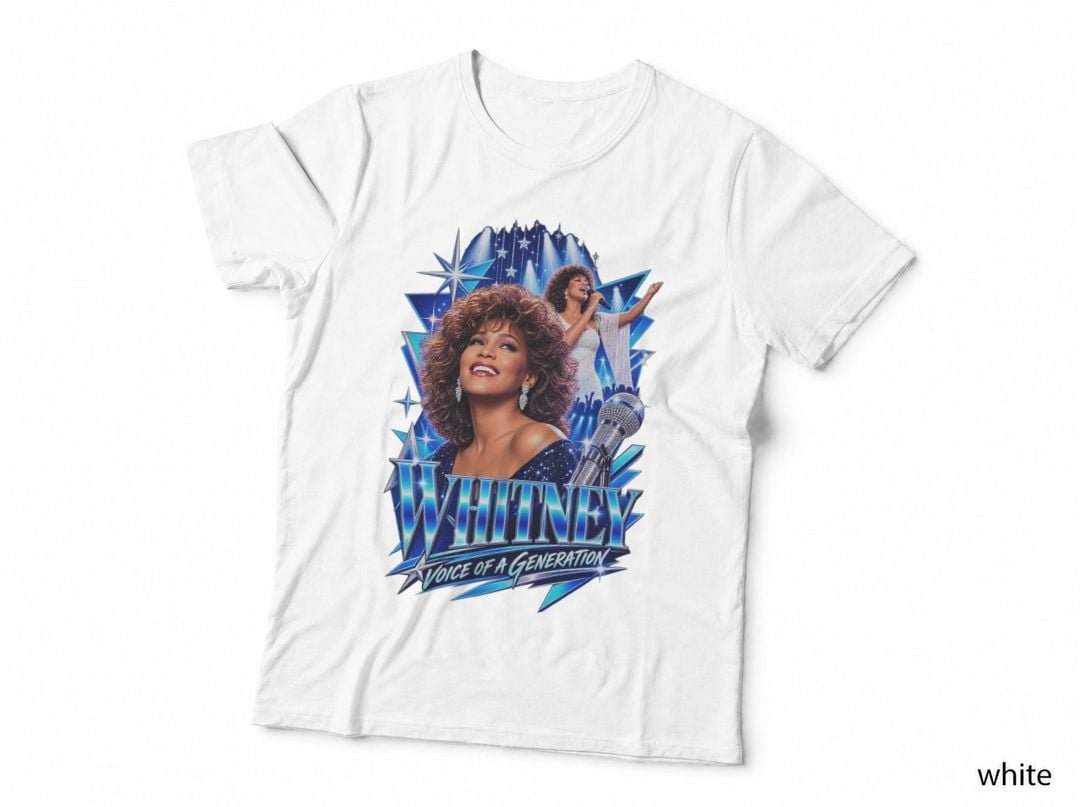 Whitney Houston Voice Of A Generation 1980s R&B Pop Concert T-Shirt Hoodie