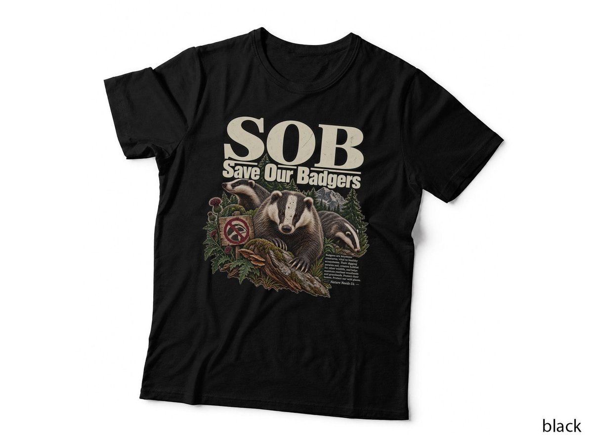 SOB Badger Save Our Badgers Wildlife Conservation Animal Lover T-Shirt Hoodie