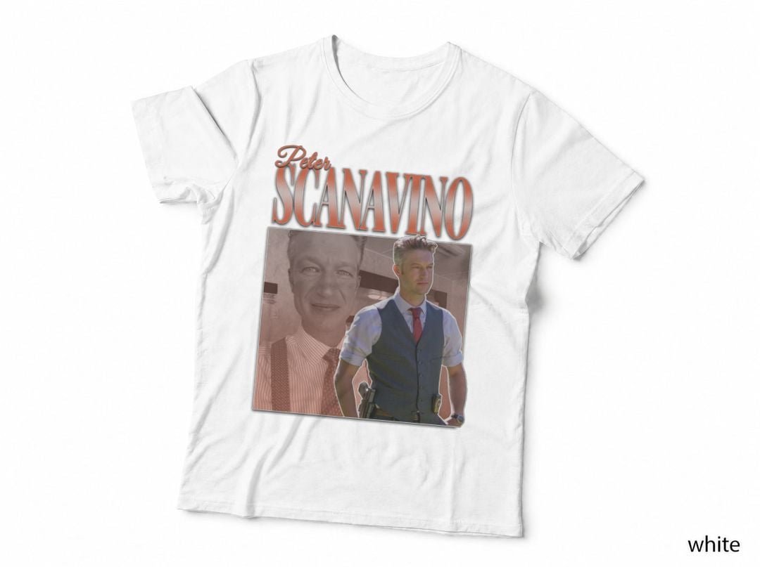 Peter Scanavino Vintage Actor Collage T-Shirt, Retro Nostalgia