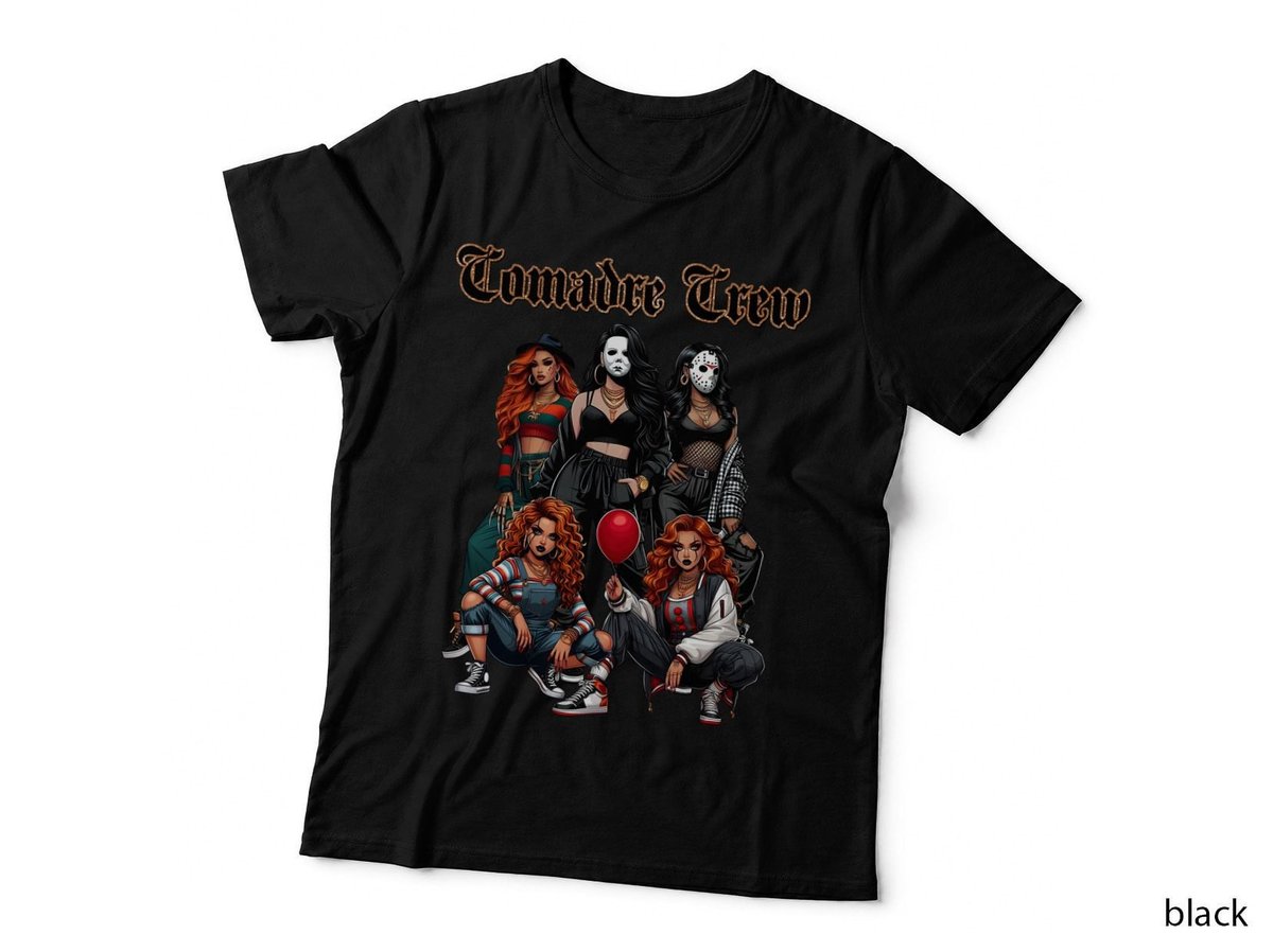 Horror Movie Characters T-Shirt, Halloween Costume Theme, Scary Movie Fans
