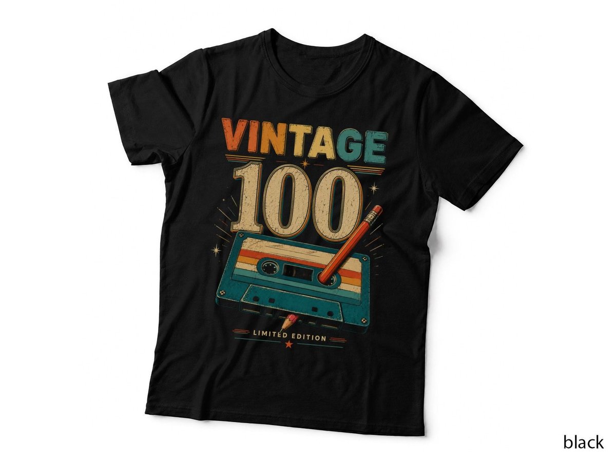 Vintage 100 100th Birthday Cassette Mixtape Music T-Shirt Hoodie Born 1926