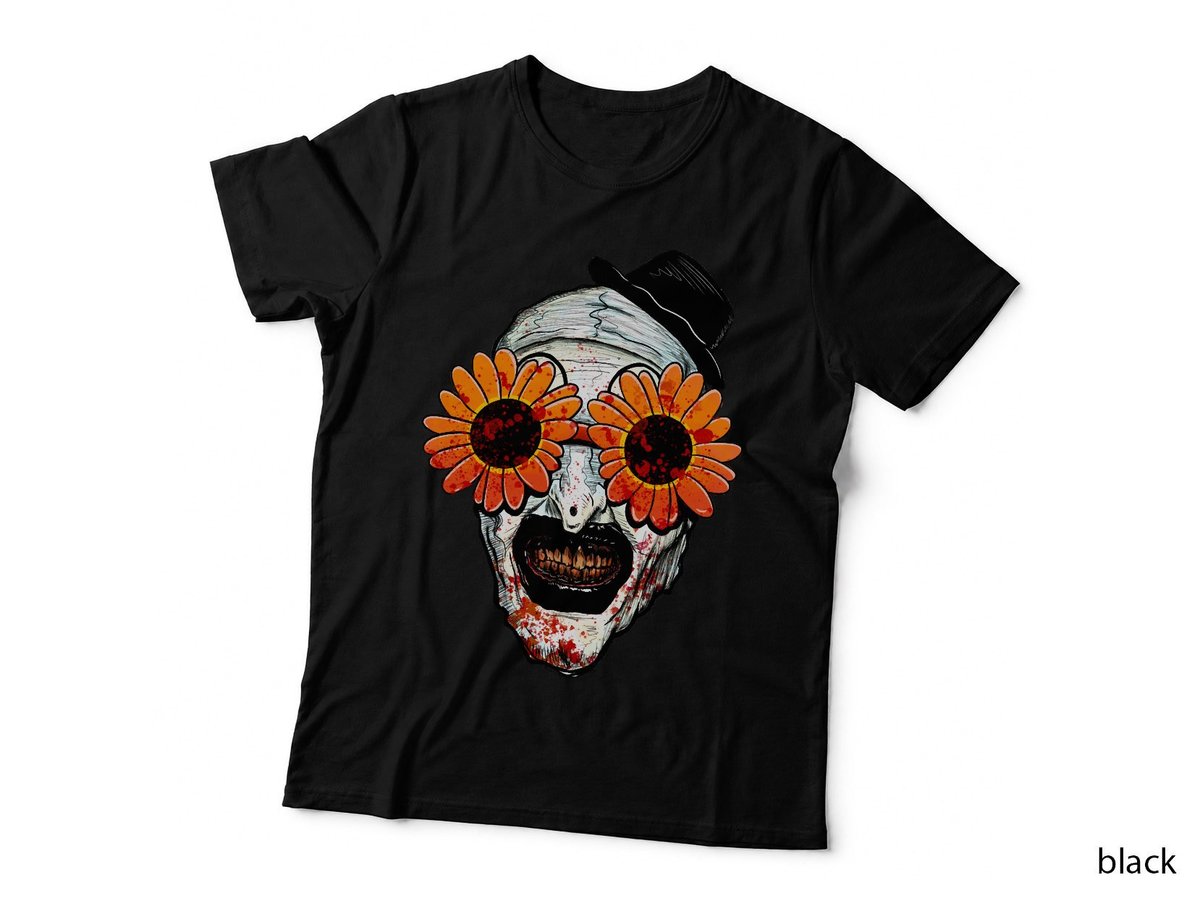 Floral Skull with Top Hat T-Shirt, Gothic Skulls Gothic, Halloween Apparel