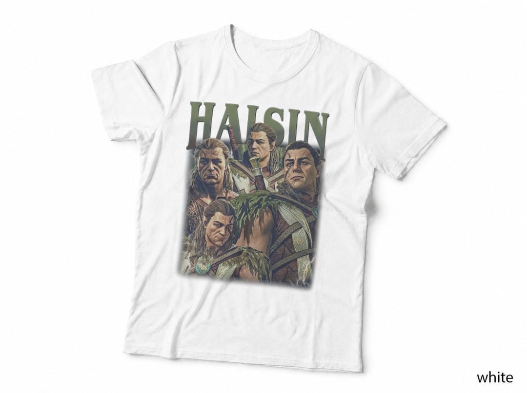 Retro Astarion Halsin Baldurs Gate 3 T-Shirt, Vintage Fantasy Art