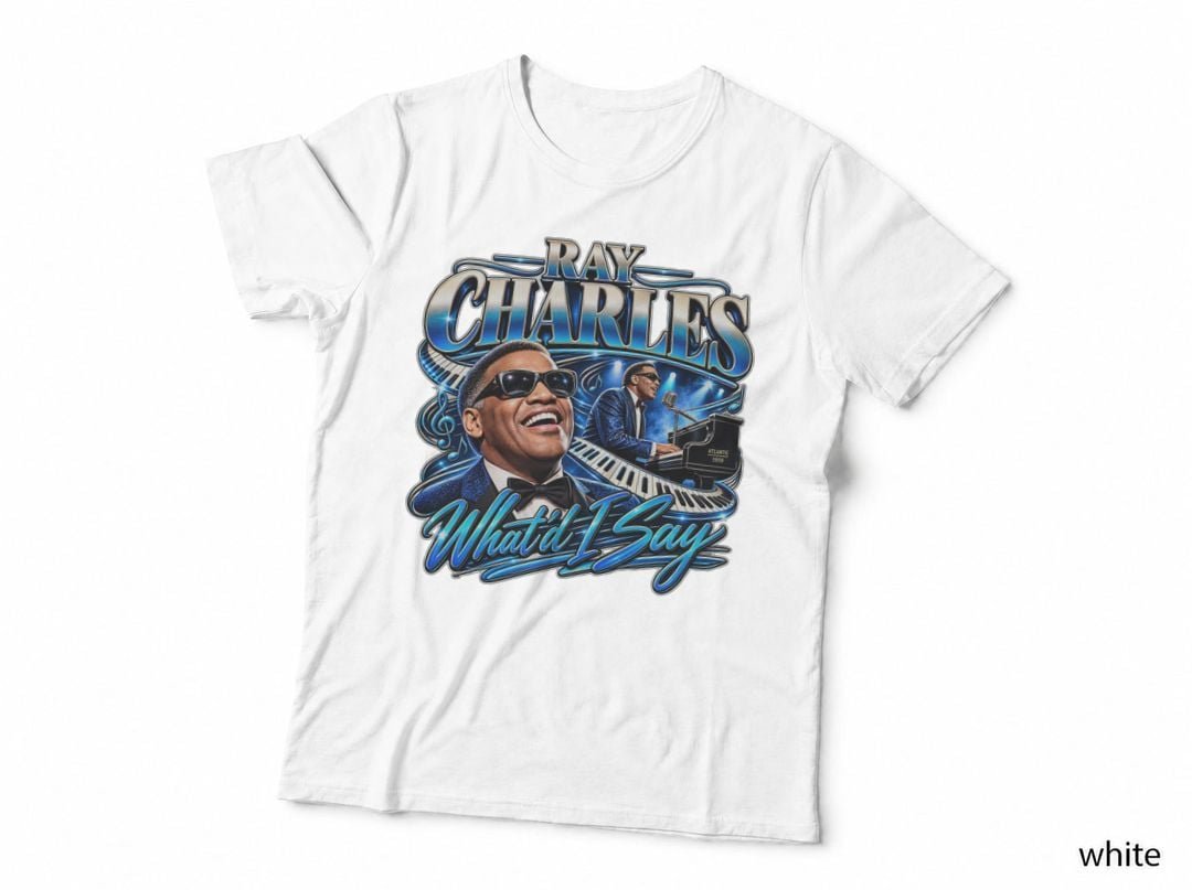 Ray Charles What'd I Say Blues Soul Piano Music Singer T-Shirt Hoodie Vintage