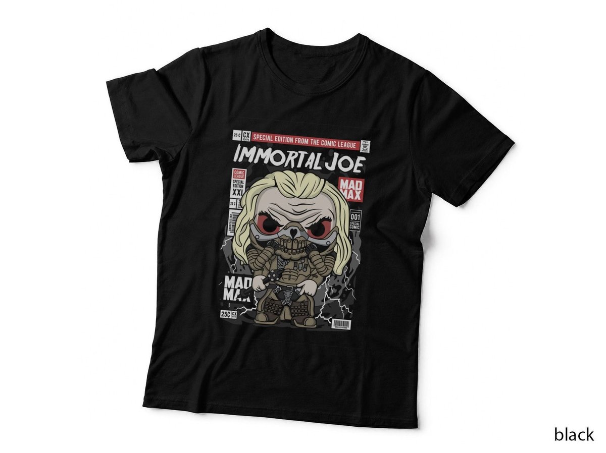 Immortal Joe Mad Max T-Shirt, Comic League Art, Retro Sci-Fi Horror