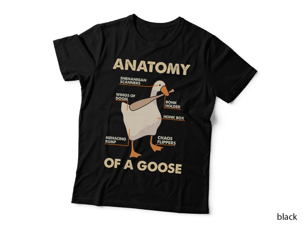 Anatomy Of A Goose Funny Meme Animal Lover Goose Honk Bonk T-Shirt
