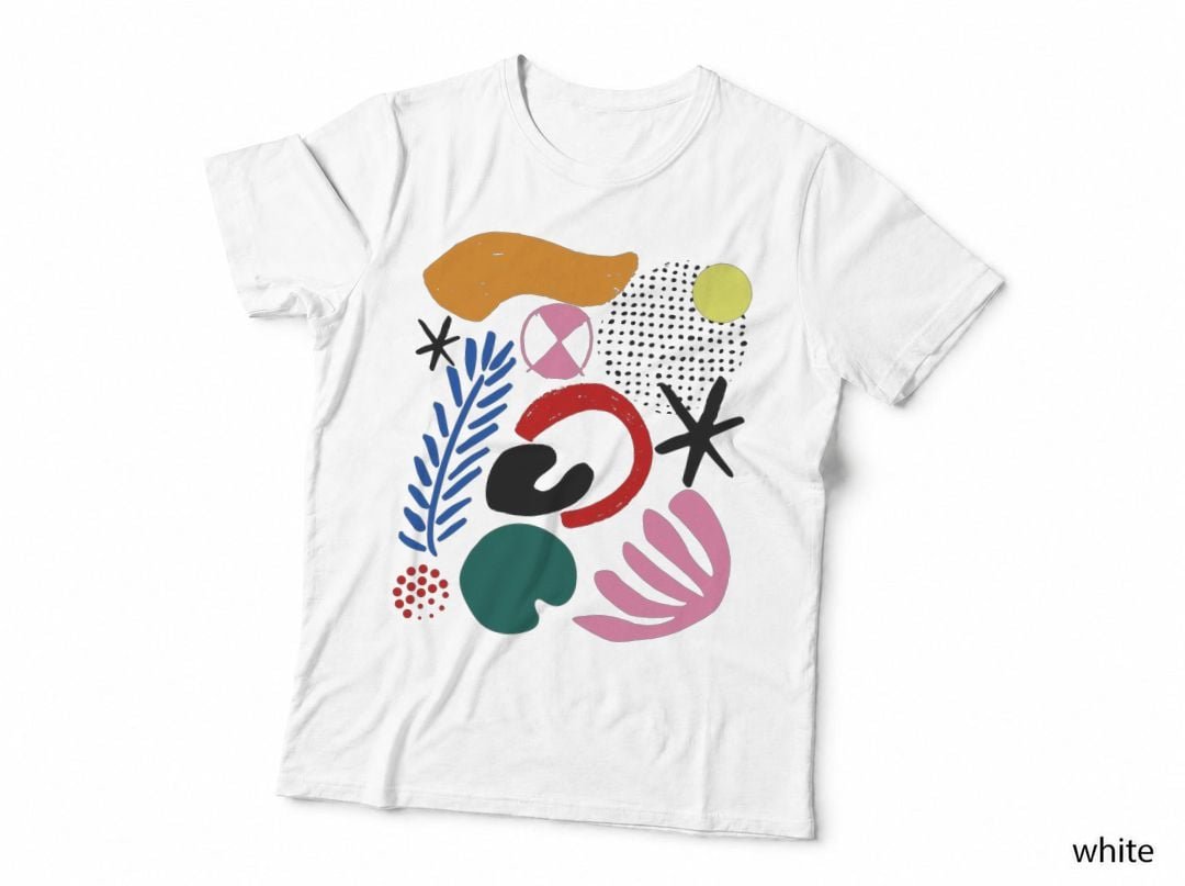 Abstract Gestural & Organic Fluid Shapes ART GIFT Tee Shirt T-Shirt