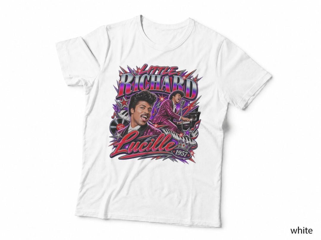 Little Richard Lucille 1957 Rock And Roll Piano Soul Music T-Shirt Hoodie