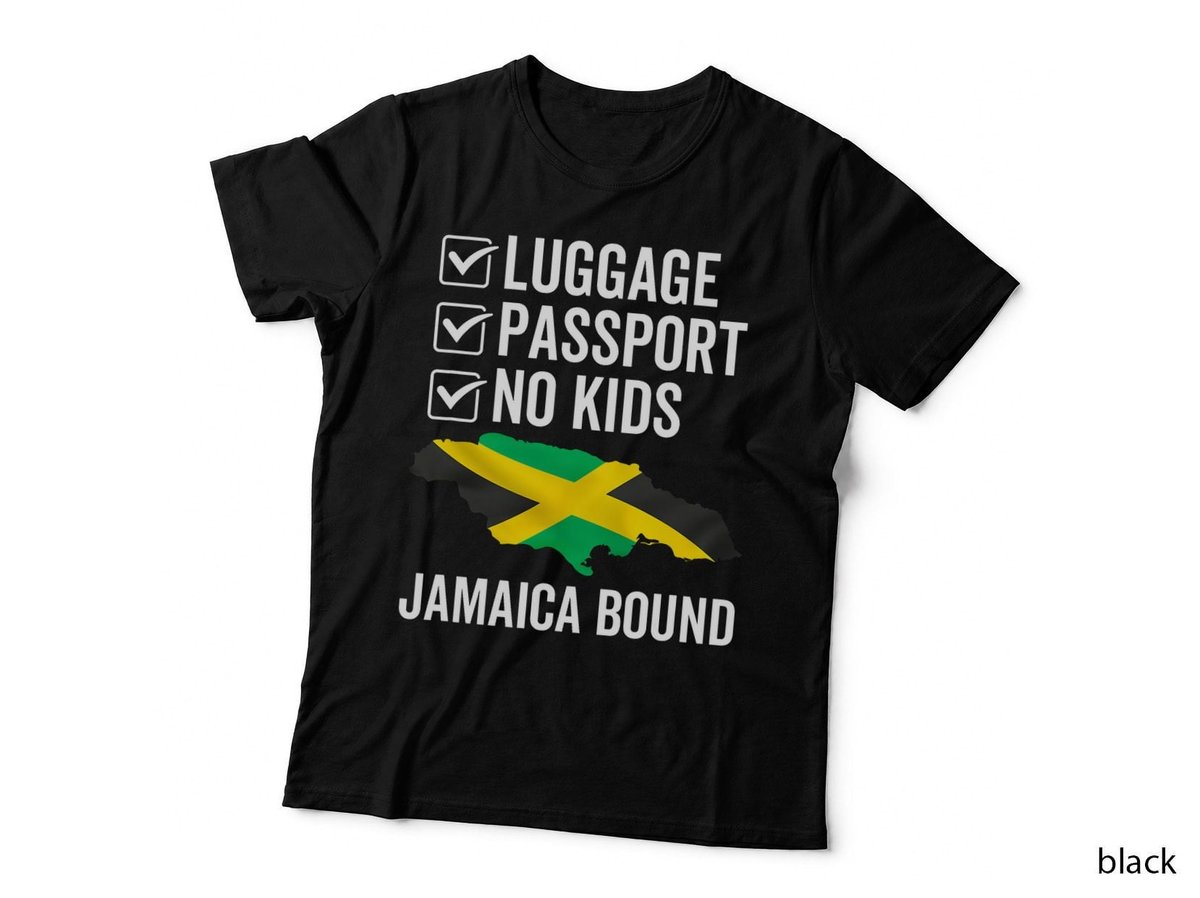 Luggage Passport Jamaica Bound Jamaican Travel Vacation T-Shirt