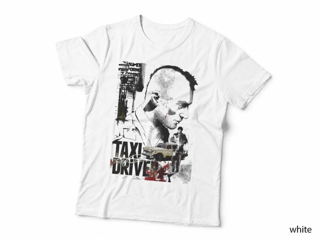 Taxi Driver T-Shirt, Vintage Movie Poster, Urban Noir Style