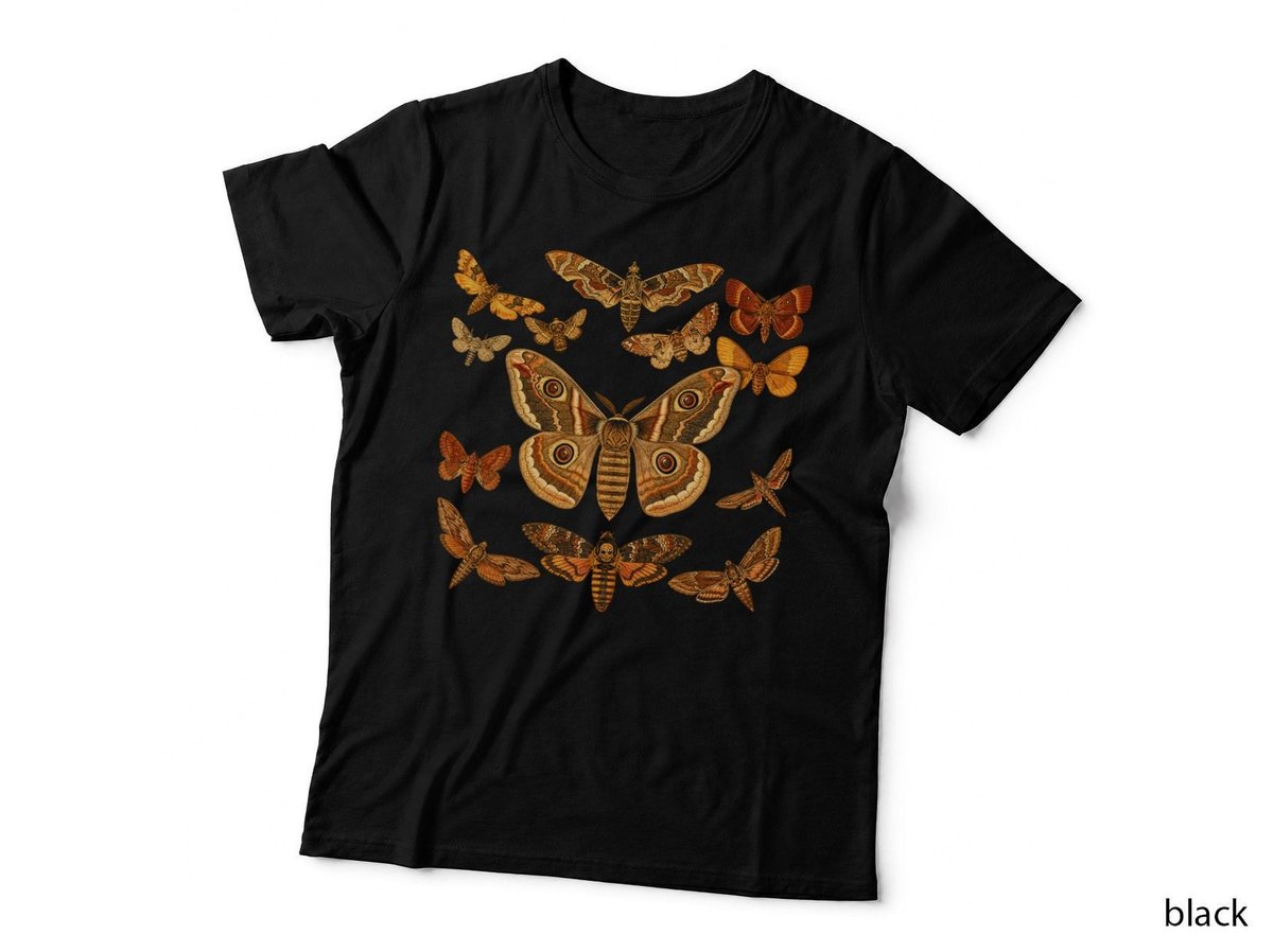 Moth Collection Entomology Cottagecore Dark Academia T-Shirt Hoodie Vintage