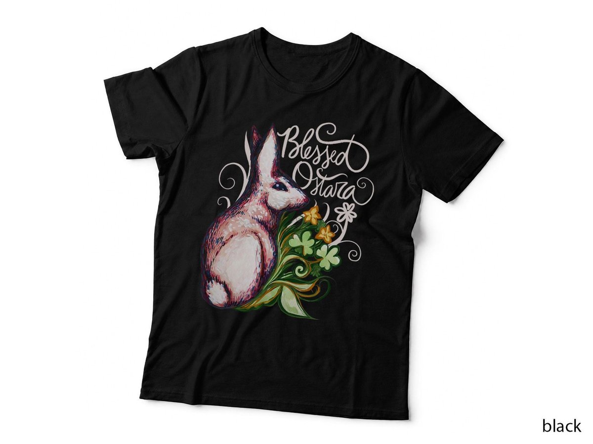 Blessed Ostara Pagan Holidays art wiccan rabbit T-Shirt