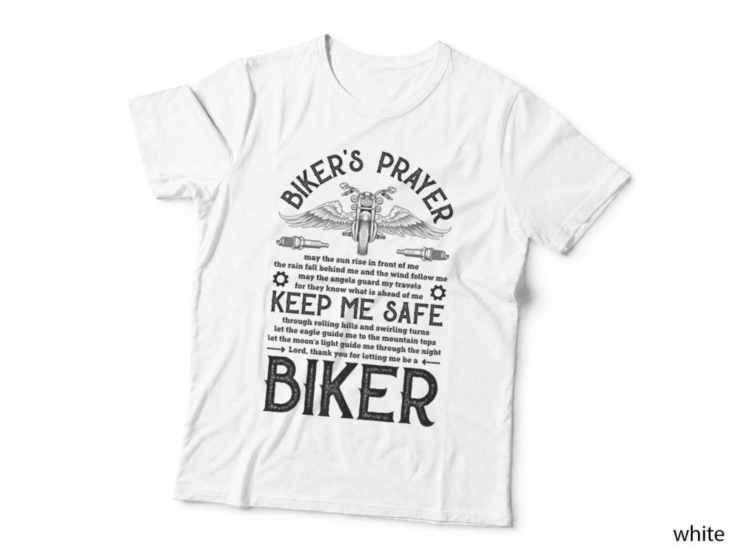 Biker's Prayer Vintage Motorcycle Biker Biking Motorcycling Prem T-Shirt