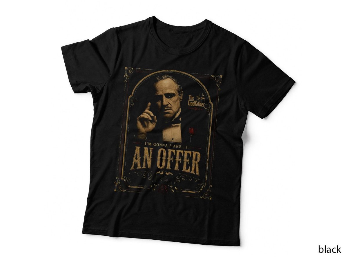The Godfather Offer You Cant Refuse T-Shirt, Mafia Gangster Halftone Hoodie