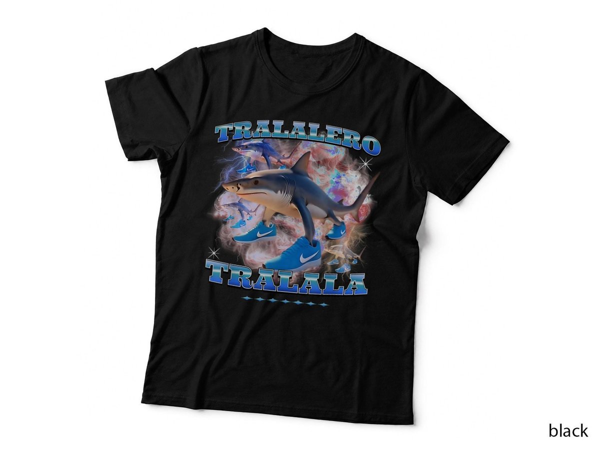 Tralalero Trala Italian Brainrot Meme shark with three legs T-Shirt