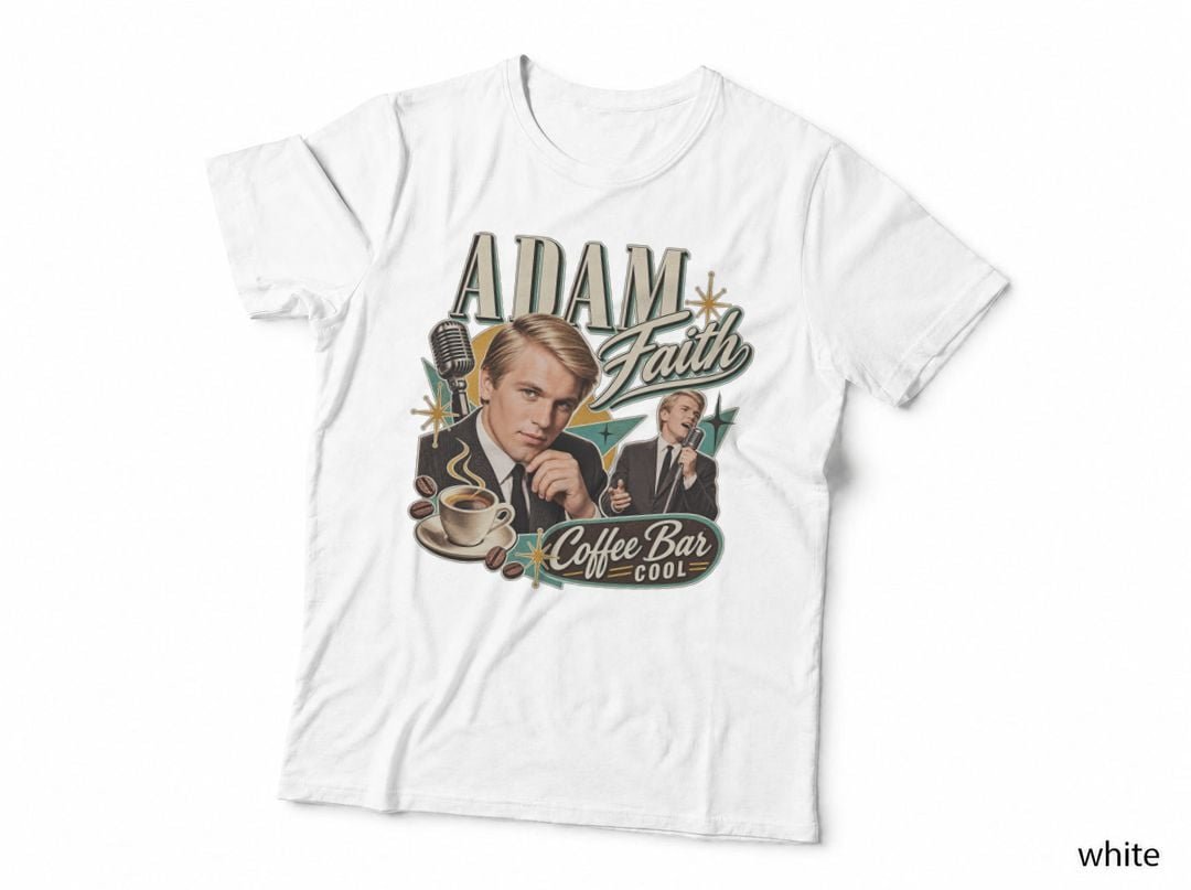 Adam Faith Coffee Bar 1960 British Pop Mod Cafe Music T-Shirt Hoodie Vintage