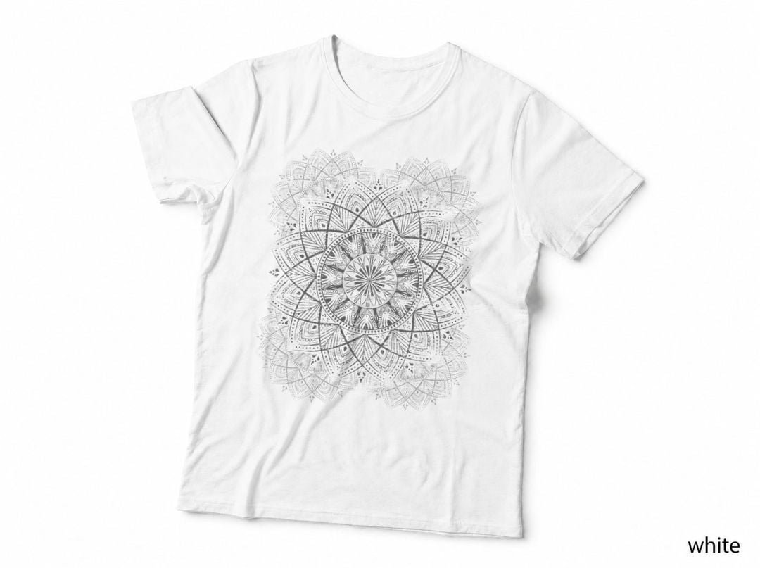 Sacred Fractal Geometry Art Good Vibe Mandala T-Shirt