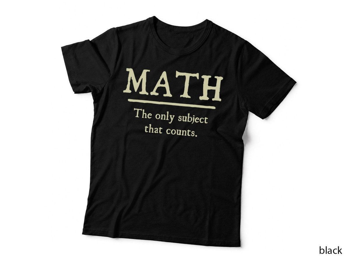 Math The Only Subject That Counts T-Shirt, Teacher Quote, Nerdy Style